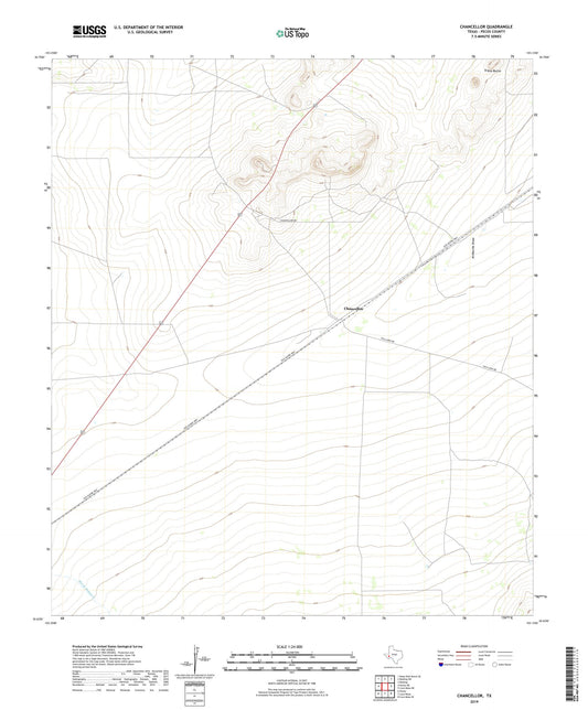 Chancellor Texas US Topo Map Image