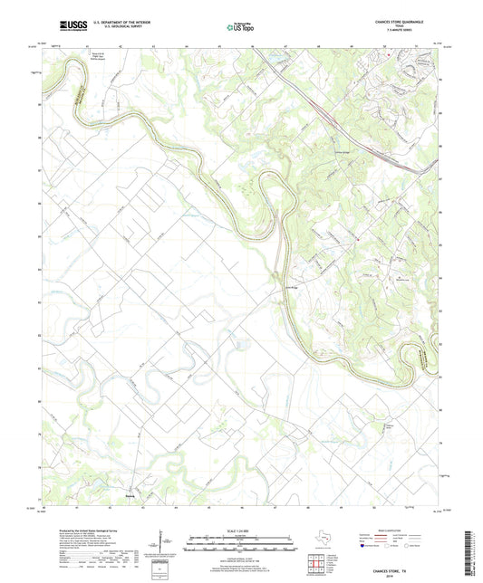 Chances Store Texas US Topo Map Image
