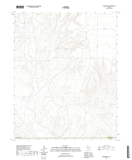 Channing NW Texas US Topo Map Image