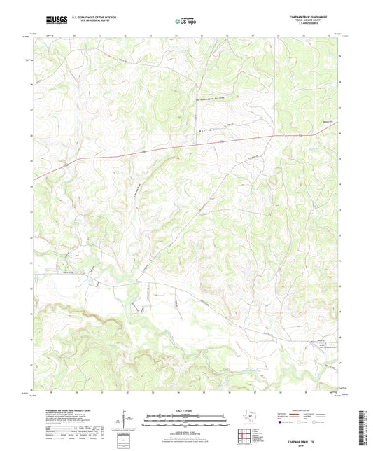 Chapman Draw Texas US Topo Map Image