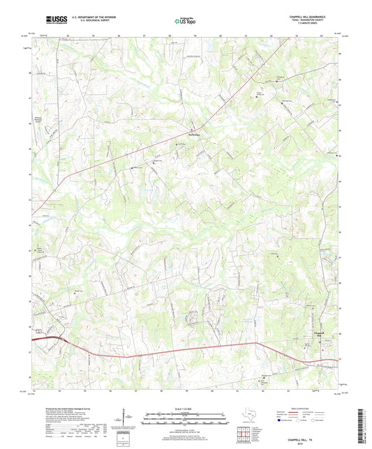 Chappell Hill Texas US Topo Map Image