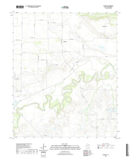 Charlie Texas US Topo Map Image