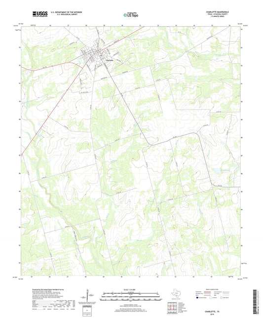 Charlotte Texas US Topo Map Image