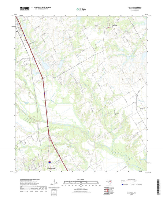 Chatfield Texas US Topo Map Image