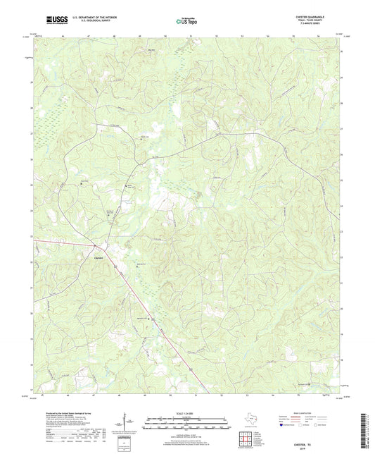 Chester Texas US Topo Map Image