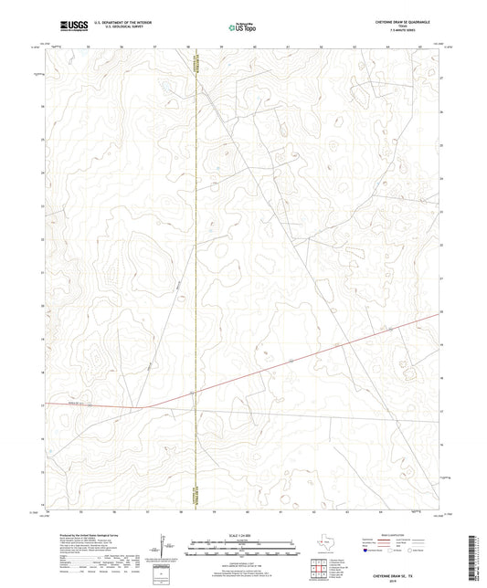 Cheyenne Draw SE Texas US Topo Map Image