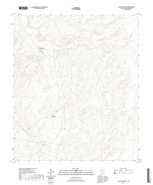Chico Draw East Texas US Topo Map Image