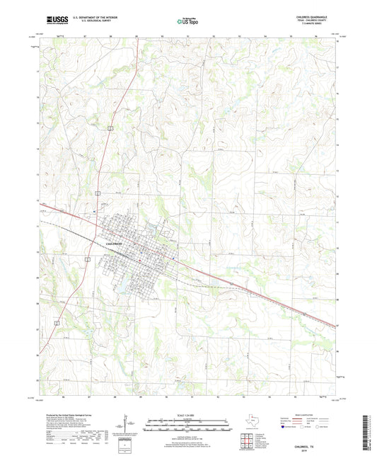 Childress Texas US Topo Map Image