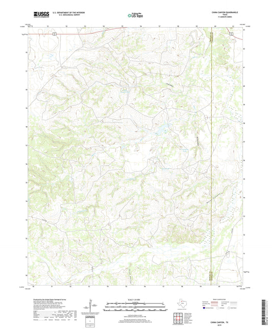 China Canyon Texas US Topo Map Image