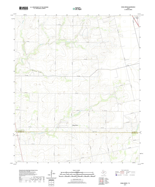 China Grove Texas US Topo Map Image