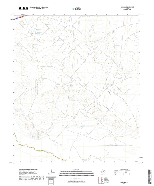 China Lake Texas US Topo Map Image