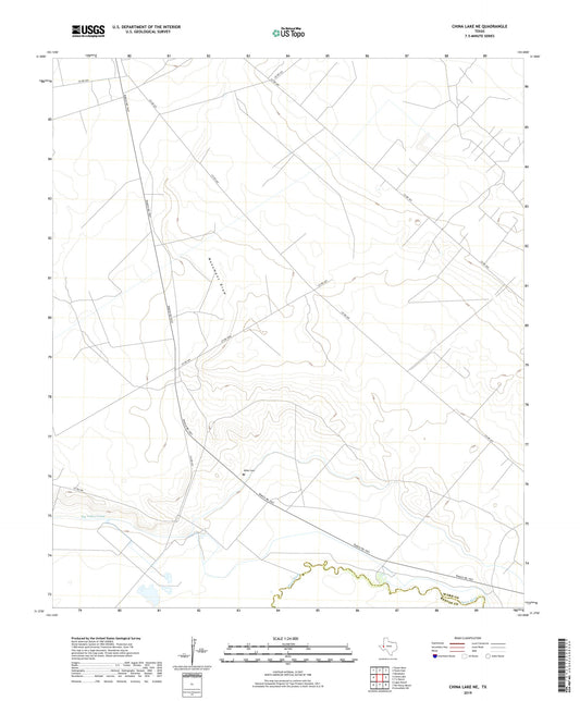 China Lake NE Texas US Topo Map Image