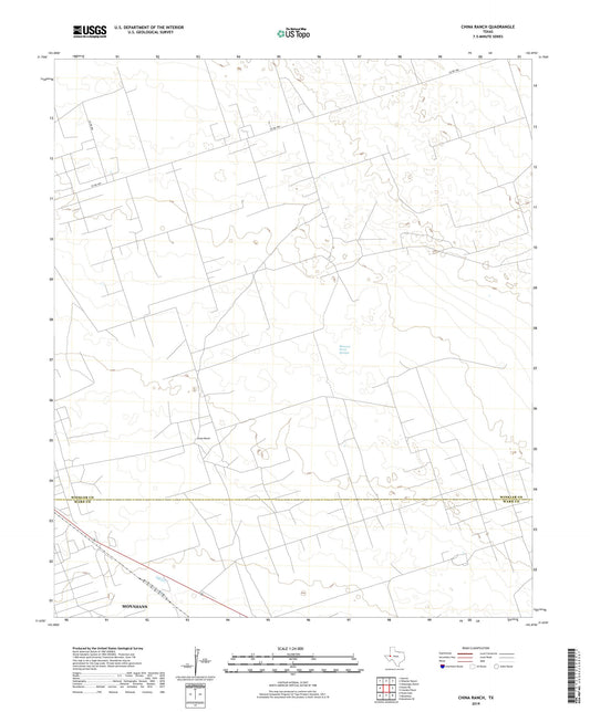 China Ranch Texas US Topo Map Image