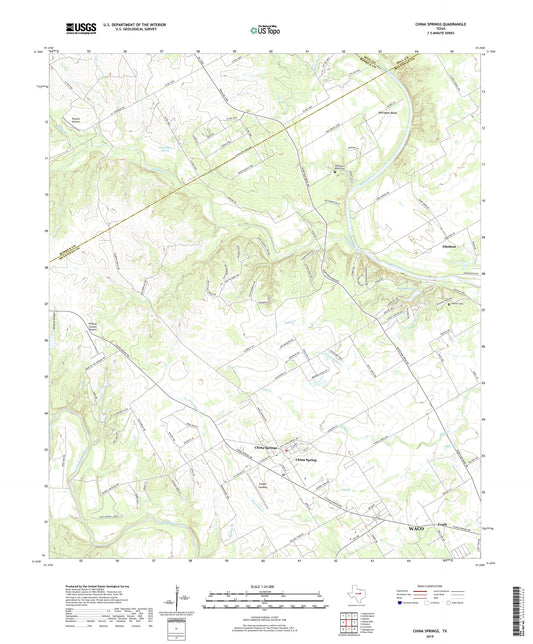 China Springs Texas US Topo Map Image