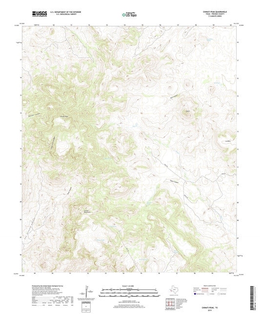 Chinati Peak Texas US Topo Map Image