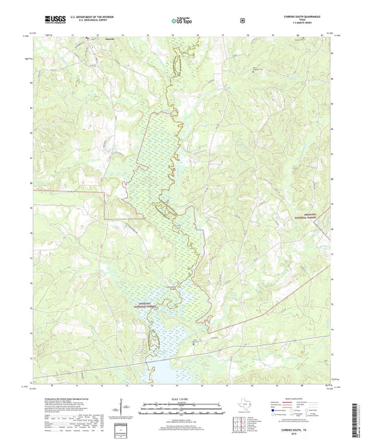 Chireno South Texas US Topo Map Image