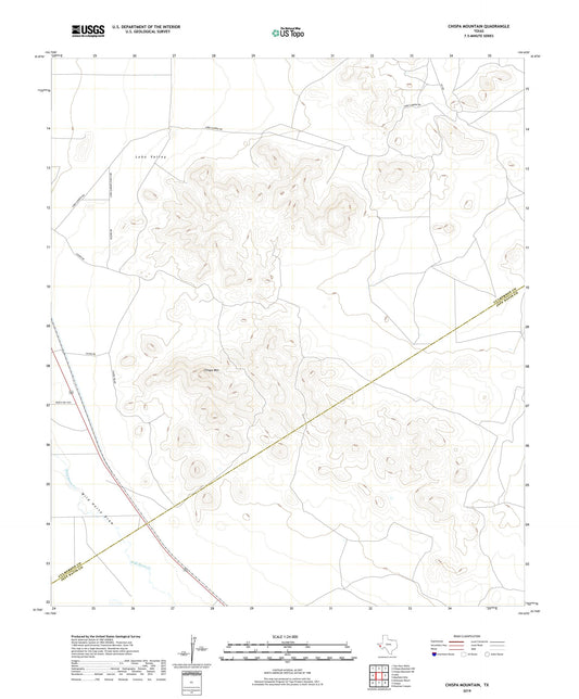 Chispa Mountain Texas US Topo Map Image