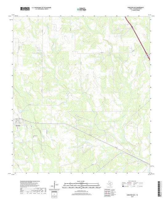 Christine East Texas US Topo Map Image