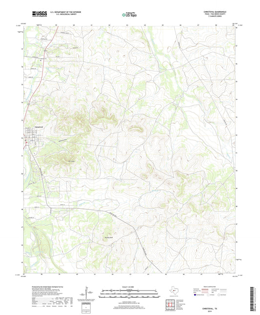 Christoval Texas US Topo Map Image