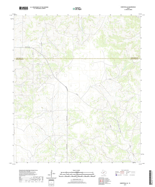 Christoval SE Texas US Topo Map Image
