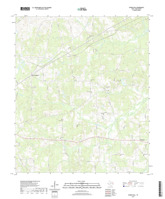 Church Hill Texas US Topo Map Image