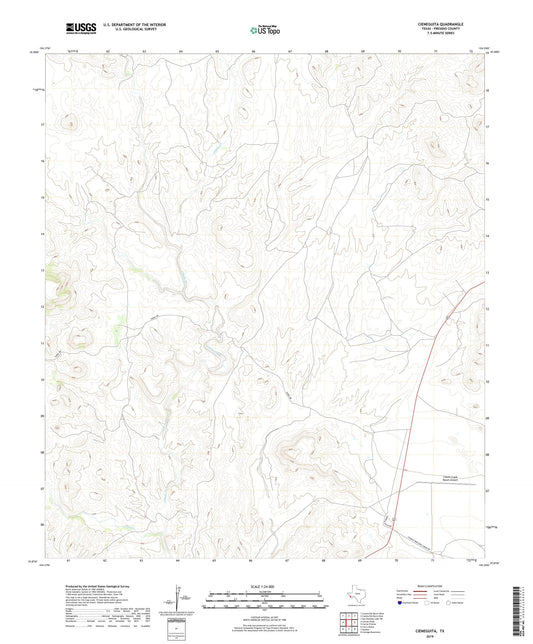 Cieneguita Texas US Topo Map Image