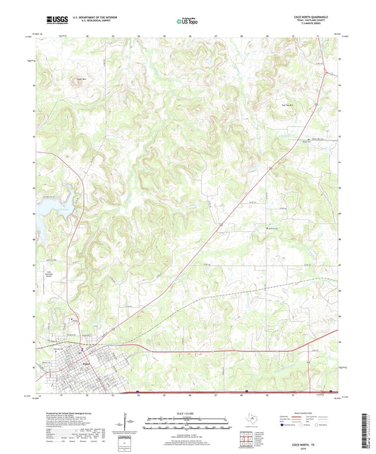 Cisco North Texas US Topo Map Image