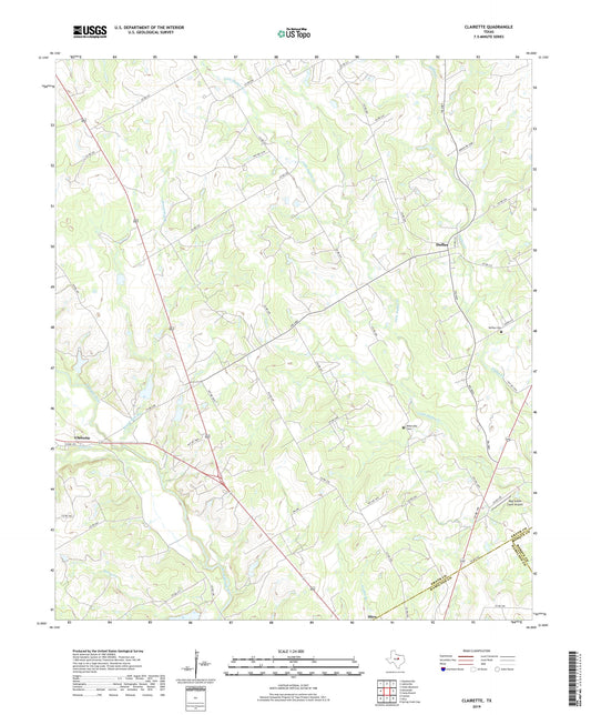 Clairette Texas US Topo Map Image