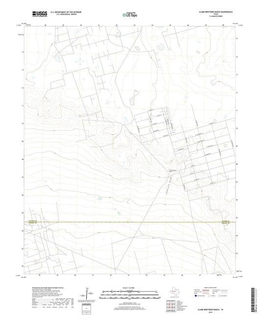 Clark Brothers Ranch Texas US Topo Map Image