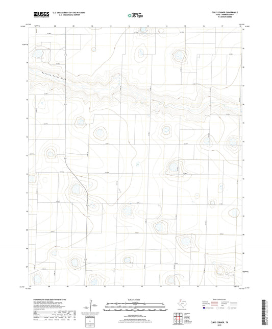 Clays Corner Texas US Topo Map Image