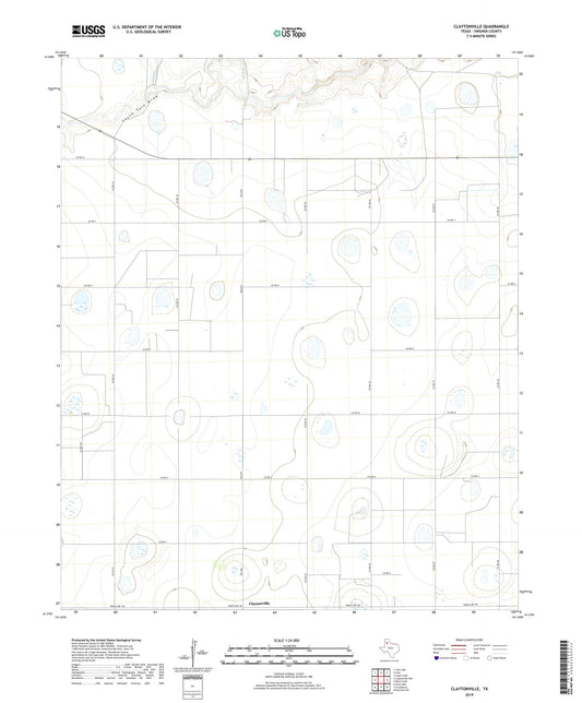 Claytonville Texas US Topo Map Image
