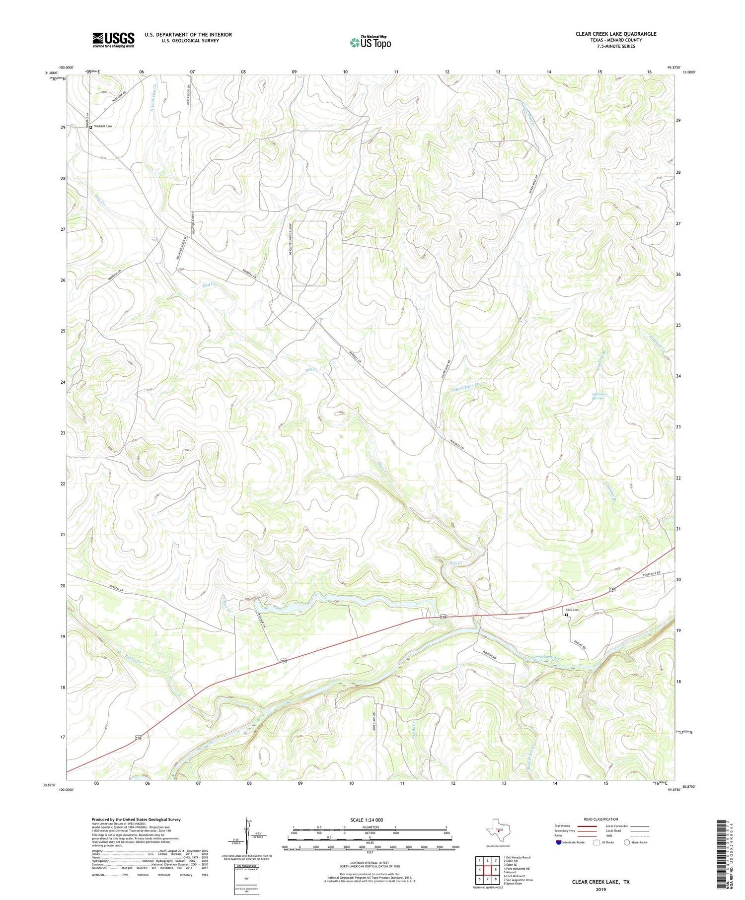 Clear Creek Lake Texas US Topo Map Image