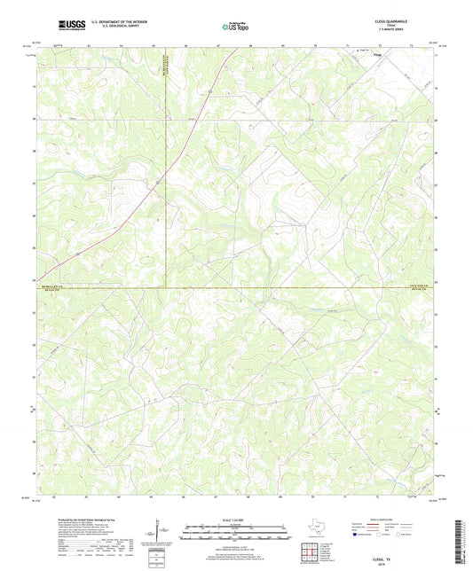 Clegg Texas US Topo Map Image