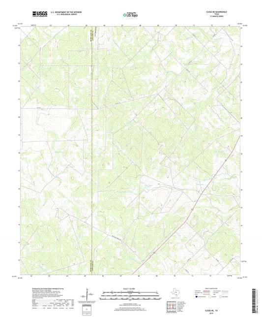 Clegg NE Texas US Topo Map Image