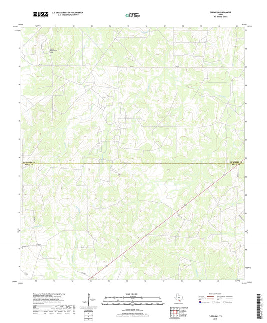 Clegg SW Texas US Topo Map Image
