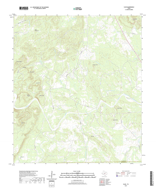 Click Texas US Topo Map Image