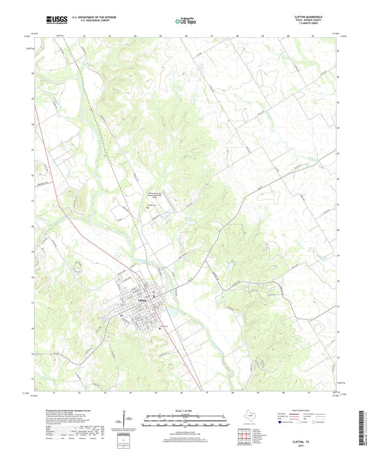 Clifton Texas US Topo Map Image