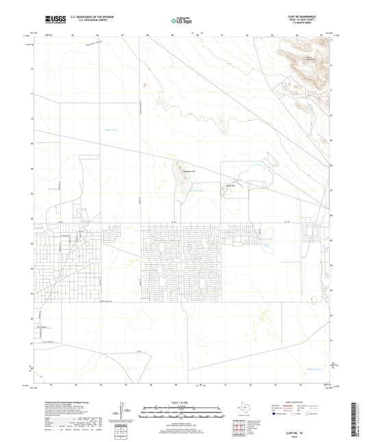 Clint NE Texas US Topo Map Image