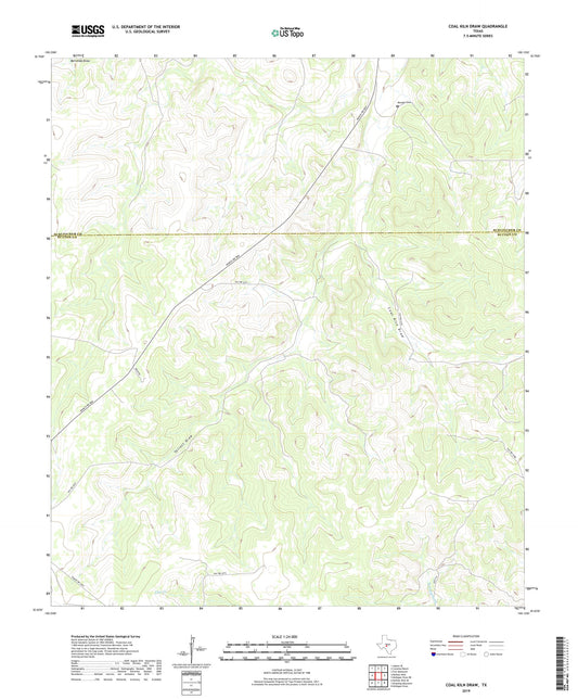 Coal Kiln Draw Texas US Topo Map Image