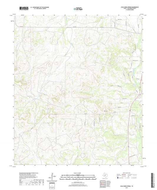 Cold Creek Spring Texas US Topo Map Image