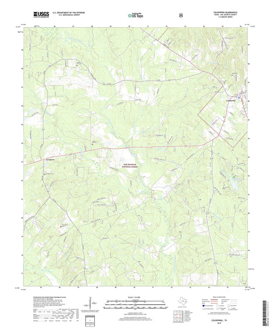 Coldspring Texas US Topo Map Image