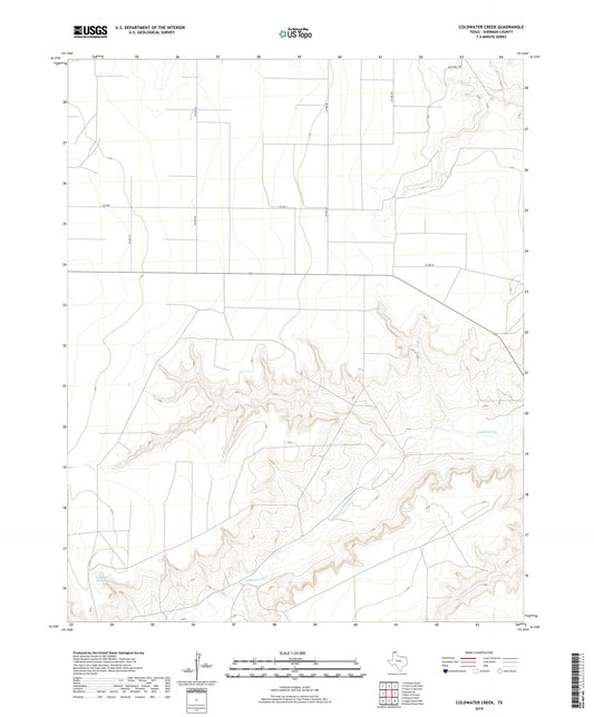 Coldwater Creek Texas US Topo Map Image