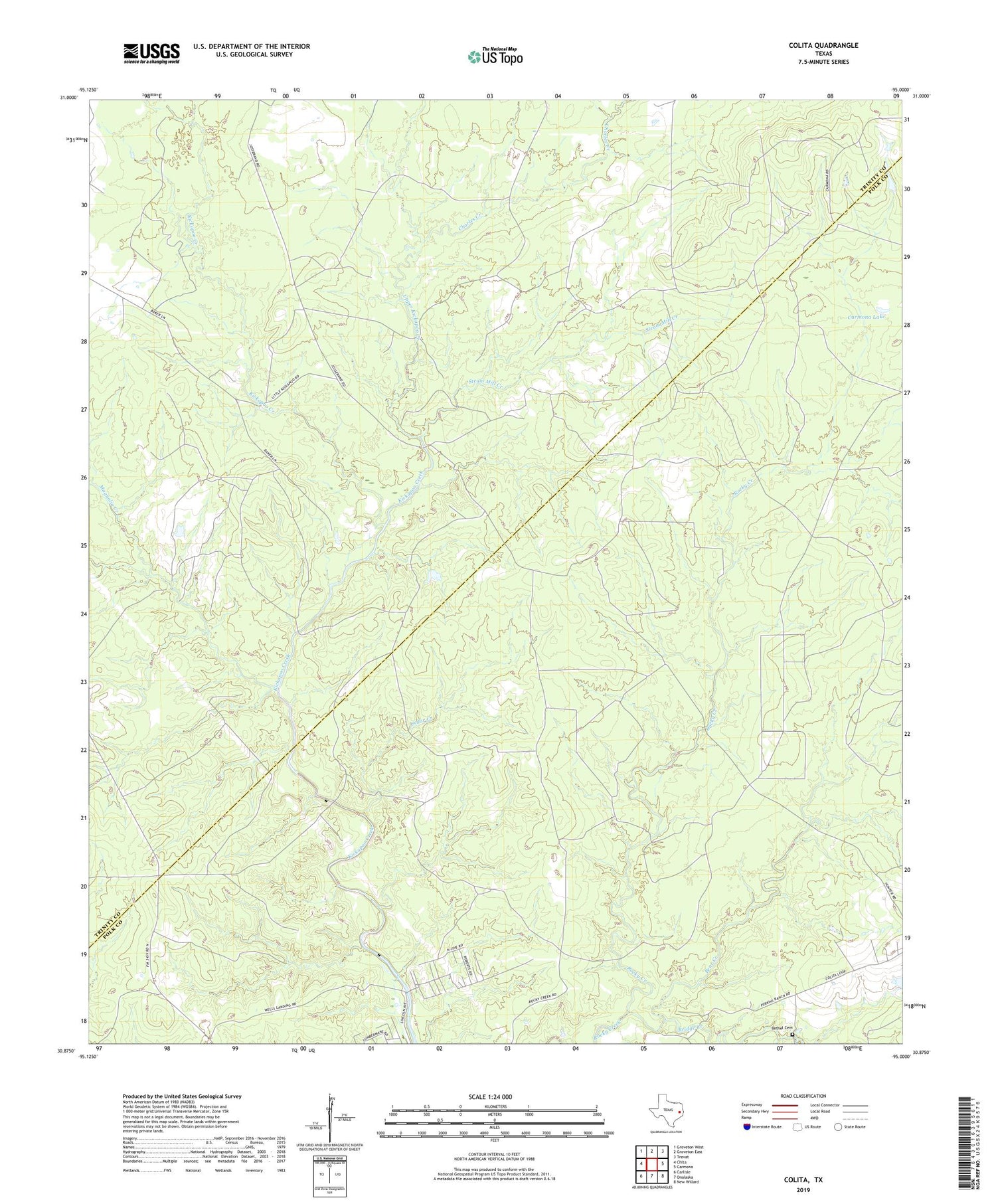 Colita Texas US Topo Map Image