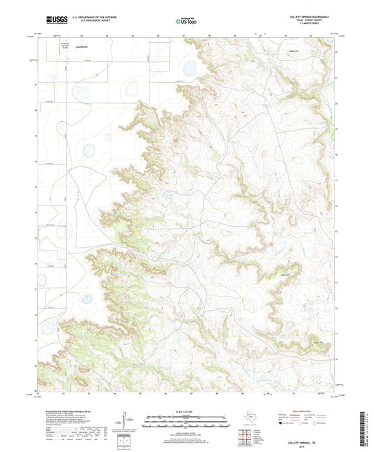 Collett Springs Texas US Topo Map Image
