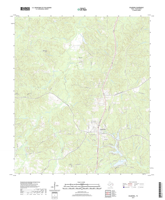 Colmesneil Texas US Topo Map Image