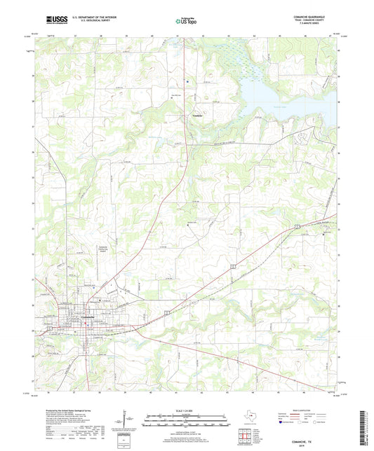 Comanche Texas US Topo Map Image