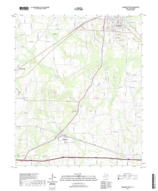 Commerce South Texas US Topo Map Image