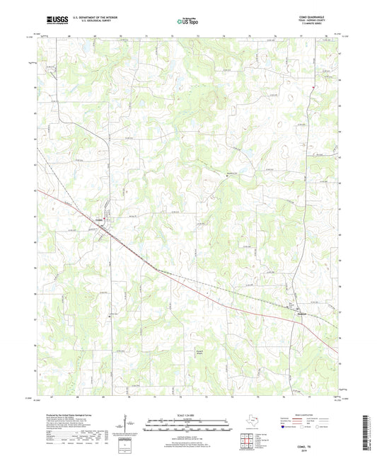 Como Texas US Topo Map Image