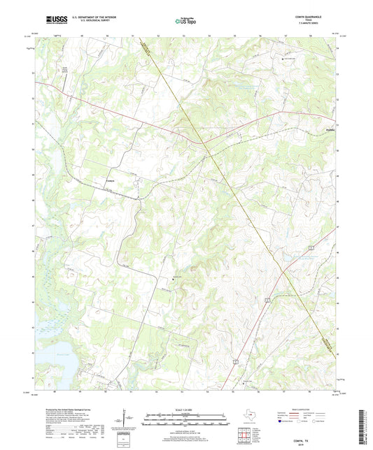 Comyn Texas US Topo Map Image