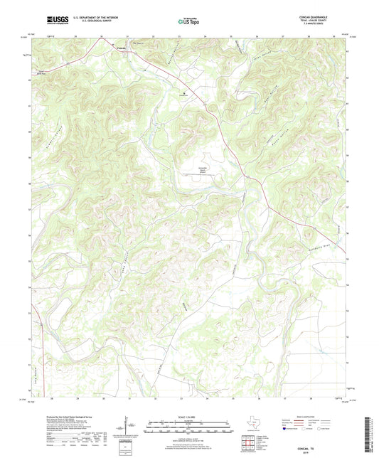 Concan Texas US Topo Map Image